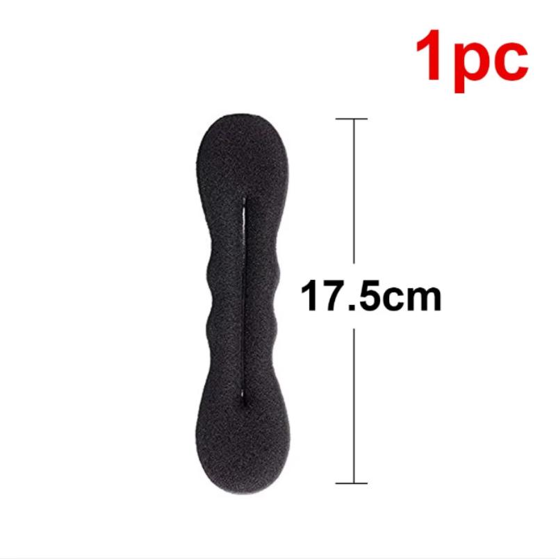 Sponge Plastic Loop Curly Hair Tool - Twist Donut Bun Curler. Scrunchie Headband for Easy Hairstyles, Styling Accessory