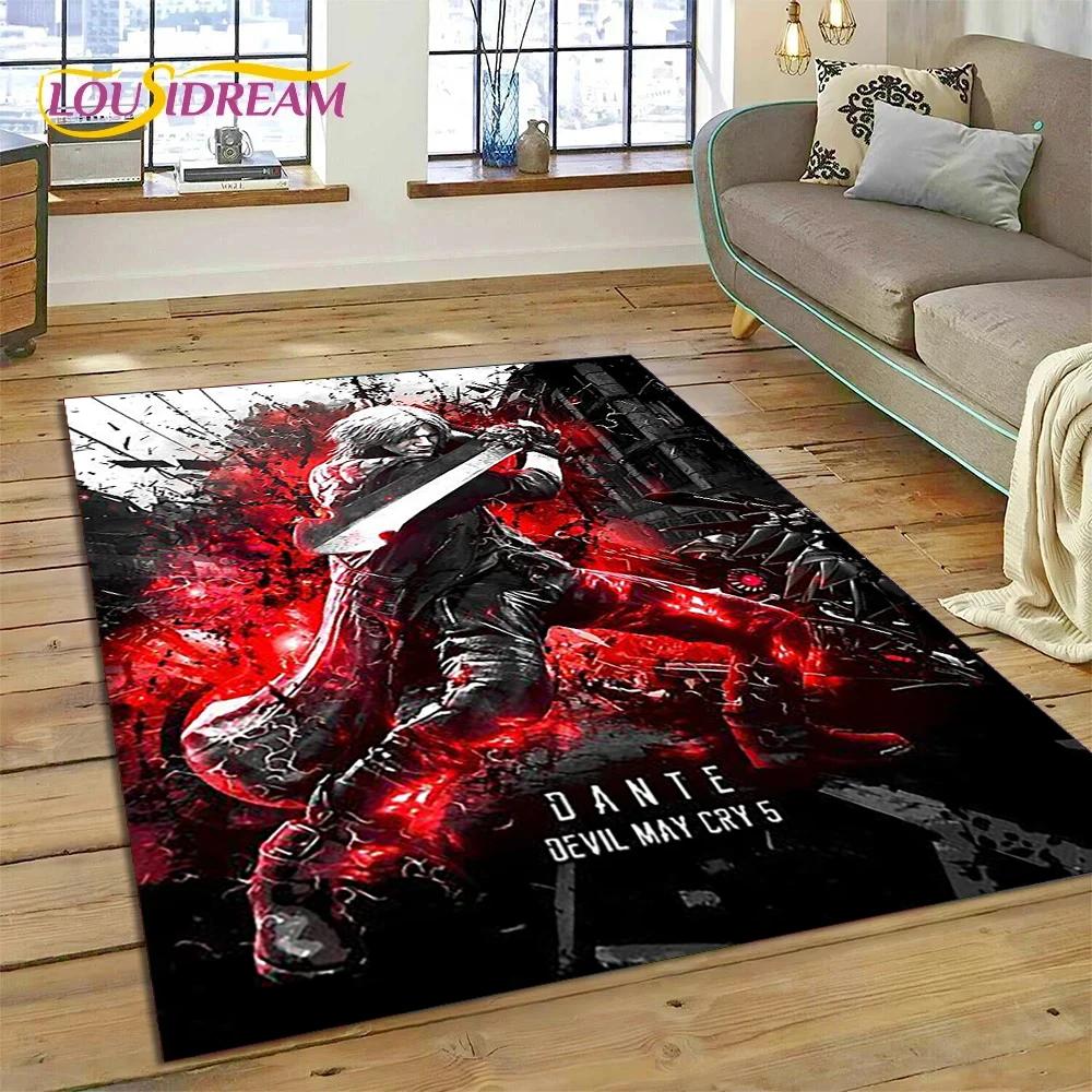 DMC Game 3D D-Devil May Cry Cartoon Carpet Rug for Bedroom Living Room Home Sofa Decoration,Children Game Large Decor Floor Mat