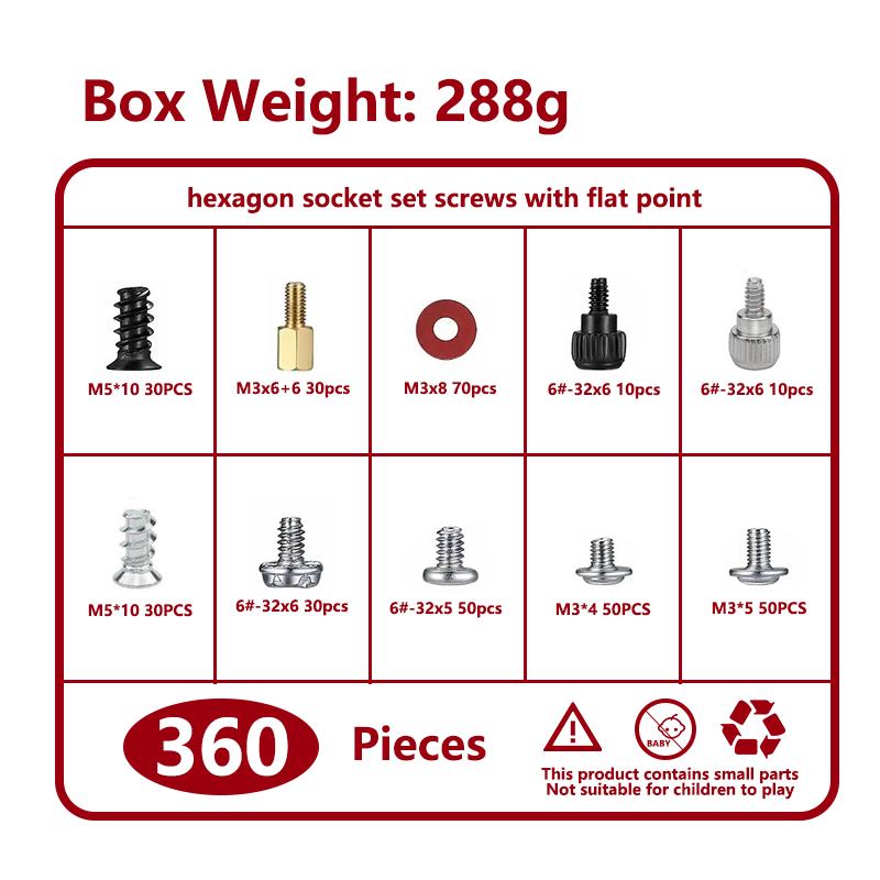 360/228 ШТ. Корпус Компьютера ПК Жесткий Диск Вентилятор Материнская Плата Блок Питания Сервер HDD PSU PCI Крепление Ремонт DIY Набор Винтов Болтов