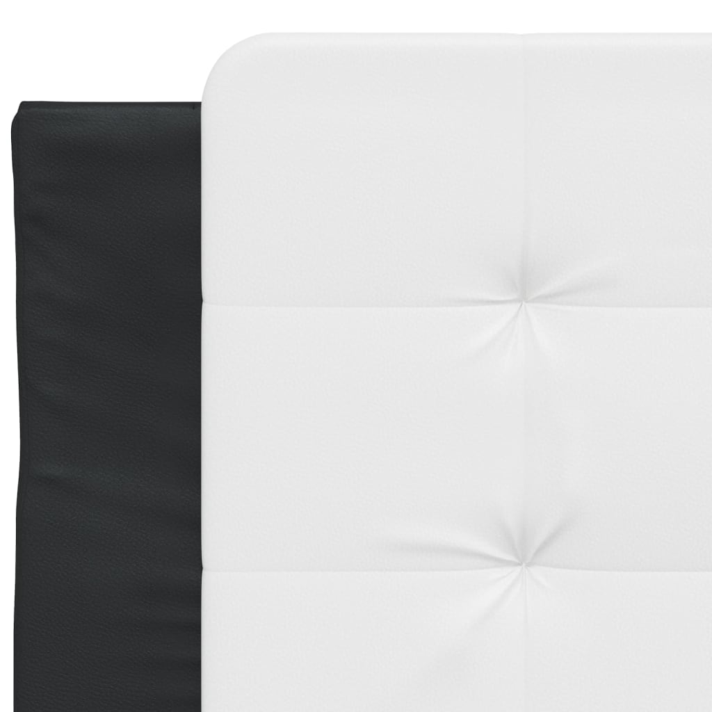 Headboard Cushion Zadar White and Black 80 cm Faux Leather