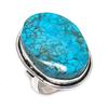 Натуральный тибетский бирюзовый драгоценный камень 925 стерлинговое серебро ювелирное кольцо размер 7 a9v38