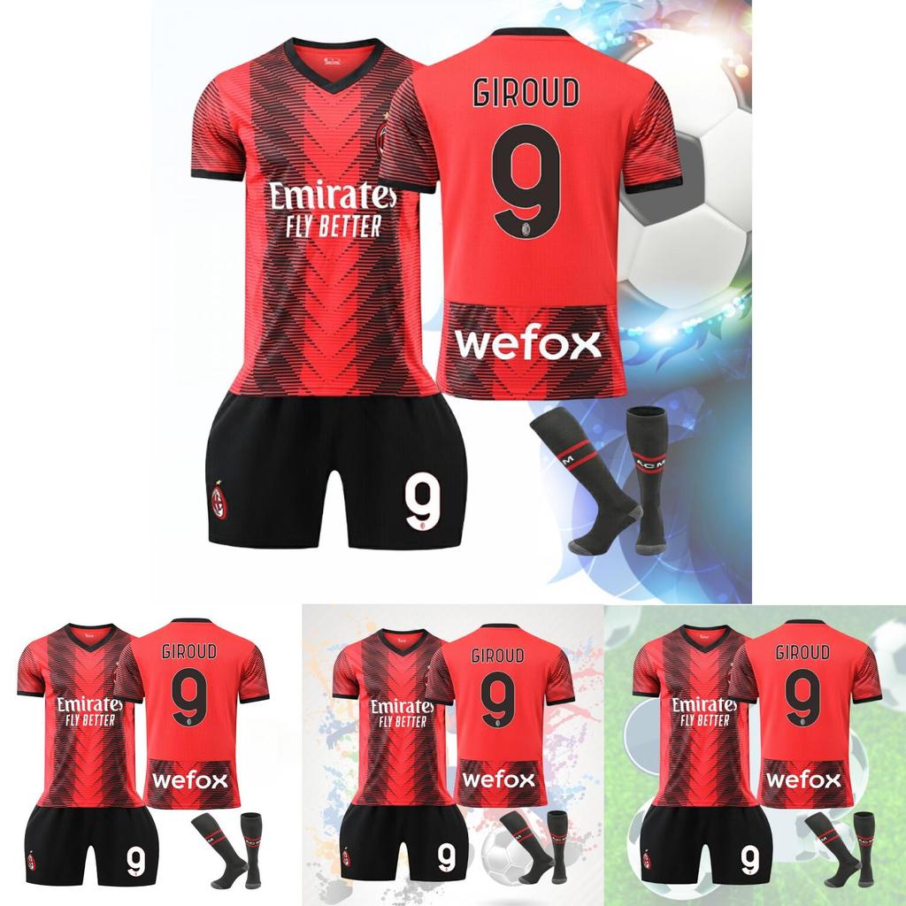 2324 Комплект домашней формы на новый сезон №. 9 Жиру №17 Лео №11 Ибра №19 Тео Футбольная форма