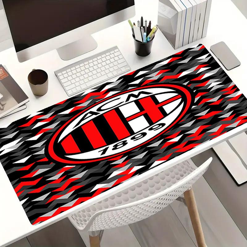 AC Milan Theme Mouse Pad, Non Slip Rubber Base, Multifunctional Office & Home Decor, Perfect for Workspace Personalization.