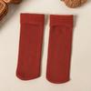 1 пара женских зимних носков средней длины, толстые плюшевые носки в японском стиле, эластичные, нескользящие, термоноски с защитой от запаха, очень свободные, до щиколоток, без разводов