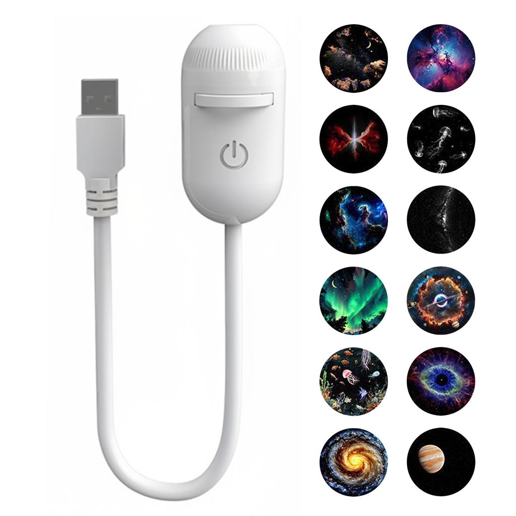 Мини-проектор звездного неба, ночник, лампа звездного неба, USB-проектор атмосферы для автомобиля, для спальни, для сна и декора