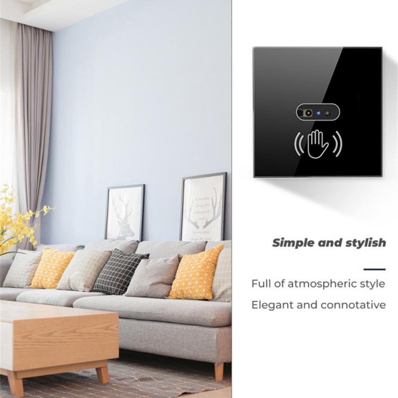 CORUI Умный настенный выключатель света Стеклянная панель Инфракрасный индукционный выключатель человеческого тела Прерыватель для умного дома Inteligente Switch