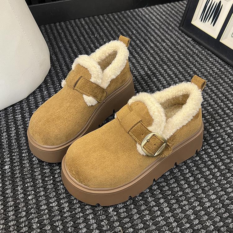 Женские зимние модные легкие теплые нескользящие повседневные кроссовки на толстой подошве, ботинки из хлопка