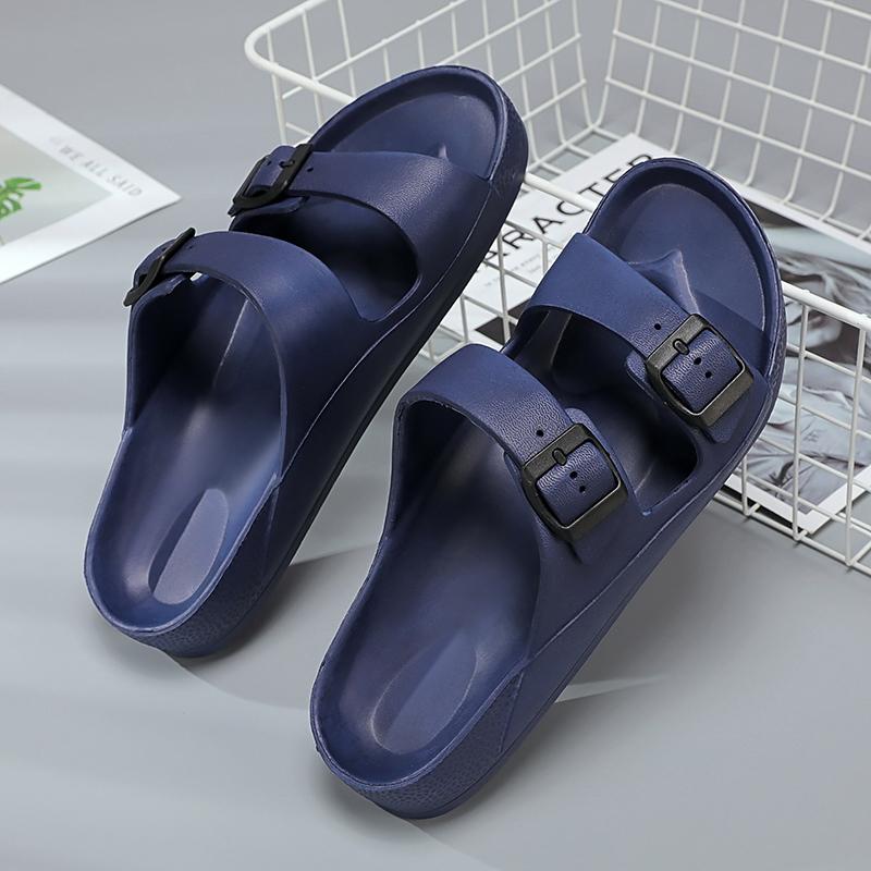 Summer New Men's Soft Sole Slippers Couple Style Beach Shoes Indoor Outdoor Dual Use Flat Bottom Slippers Lightweight Non Slip