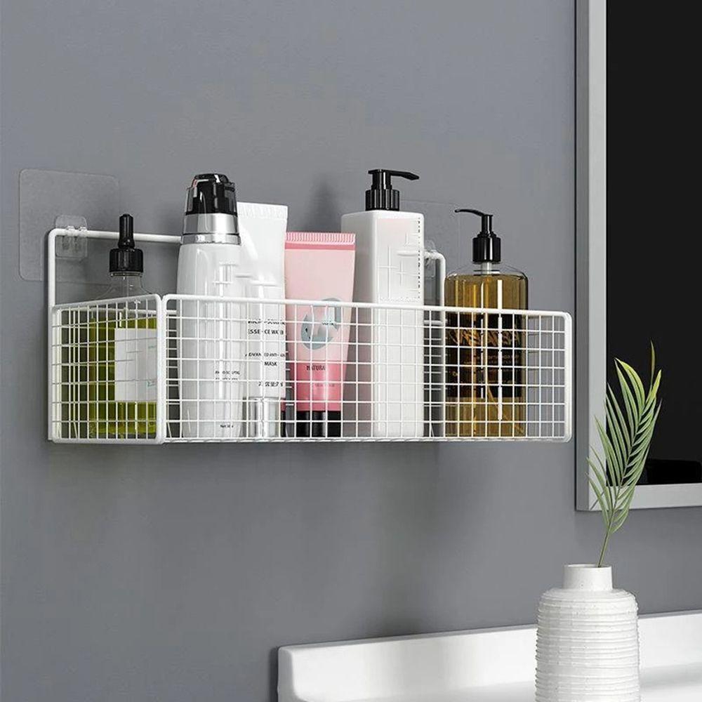 Storage Wall Mounted No Punching Bathroom Shelf Kitchen Accessories Storage Basket Hanging Basket