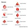 7 Pcs Red Resin Golden Number Sharp Edge Dice Polyhedral Dice Suitable for Role-Playing RPG    Board Game