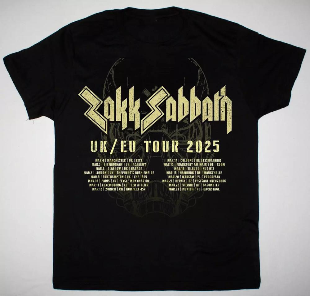 ZAKK SABBATH Тур 2025 Коллекция Подарок для фаната Унисекс Футболка