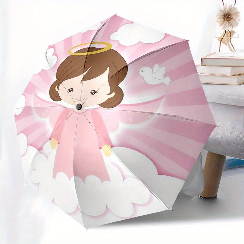 1pc Angel Cloud Themed High-quality Umbrella,Automatic Opening and Closing Umbrella,Multi-functional Umbrella G0811339