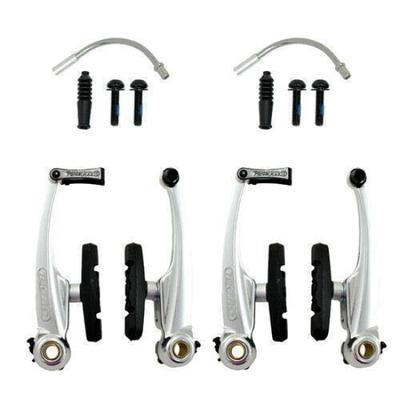 TEKTRO 857AL Линейный тяговый тормозной комплект с длинными рычагами MH1814 110 мм, серебристый,