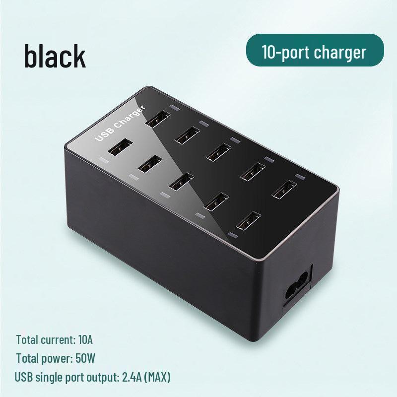 Многопортовое USB-быстрое зарядное устройство: Умная настольная зарядная станция для нескольких устройств