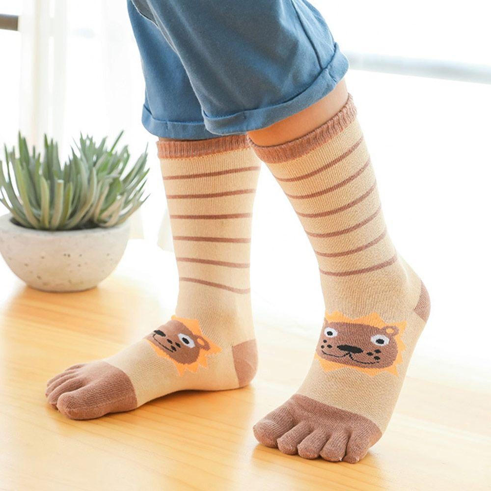 Sweat-absorbing Five-finger Socks Children's Cotton Socks Comfortable Long Tube Socks
