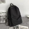 Unisex Solid Color Nylon School Backpack With Durable Laptop Schoolbag Gift