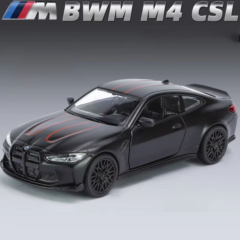 1/36 BMW M4 CSL сплав игрушечная модель автомобиля высокая имитация металл подлинная дверь автомобиля может быть открыта и убрана функция мальчик подарок на день рождения коллекция дисплей