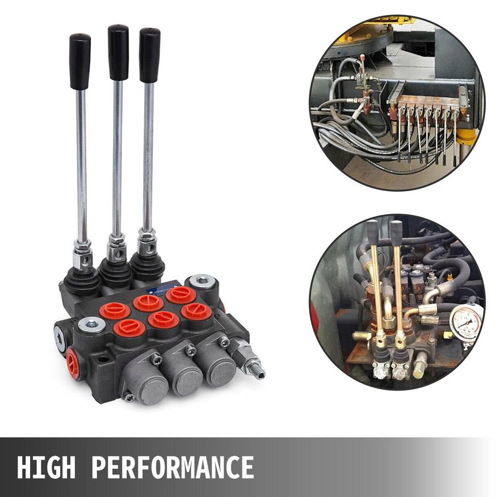 3 Spool hydraulic control valve,hydraulic valve unibody 3 spool valve ,Hydraulic Directional Control Valve 11gpm 40 L Double Acting Cylinder