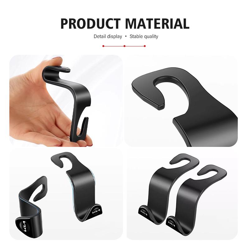 For KIA Auto ABS Multi-Purpose Headrest Hook Car Seat Back Multi-function Hooks Rio K5 K2 Sportage Ceed Sorento Picanto Stinger gbfu50