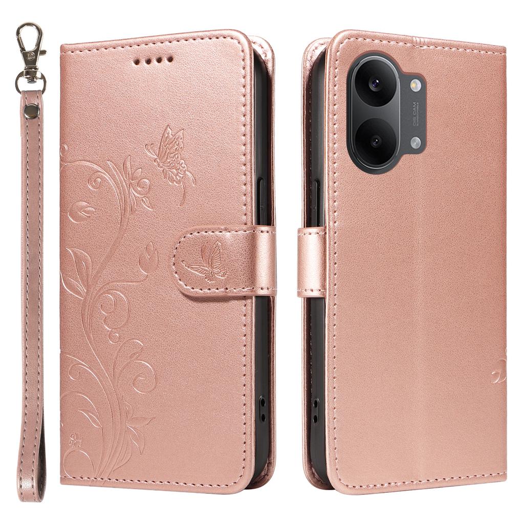 Leather Wallet Flip Case for POCO F6 F7 F8 M6 M7 X7 X8 Pro Max Ultra C65 C71 C75 C85 C85X | Flower Embossed Design Card Hoder