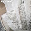 1 шт. NAPEARL 10-20% затемнение французский стиль простой романтический кружевной основы вязаный чистый белый газовый занавес для гостиной спальни балкона домашний декор