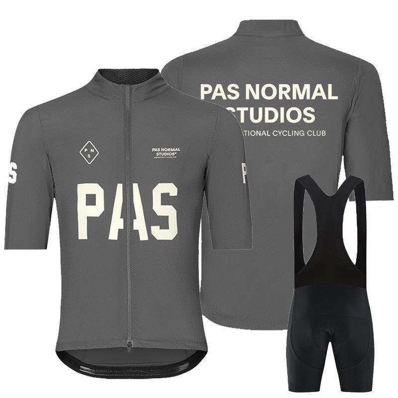 Mens Breathable Cycling Jersey Set With Bib Shorts Sportswear Road Bike Riding