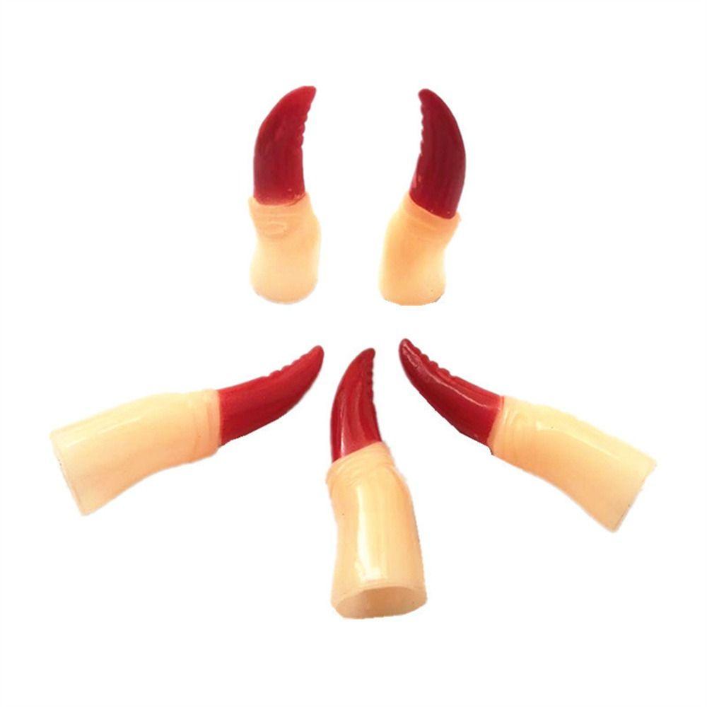 5 шт./набор Поддельные пальцы Зомби Ведьма Поддельные пальцы Страшные Хэллоуин Накладки на пальцы Косплей Вечеринка Принадлежности