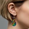 Colored Abstract Stripes PU Earrings Fashion Jewelry Elegant Earrings Pride Earrings Party Earrings Holiday Gift for Friends Party Favor