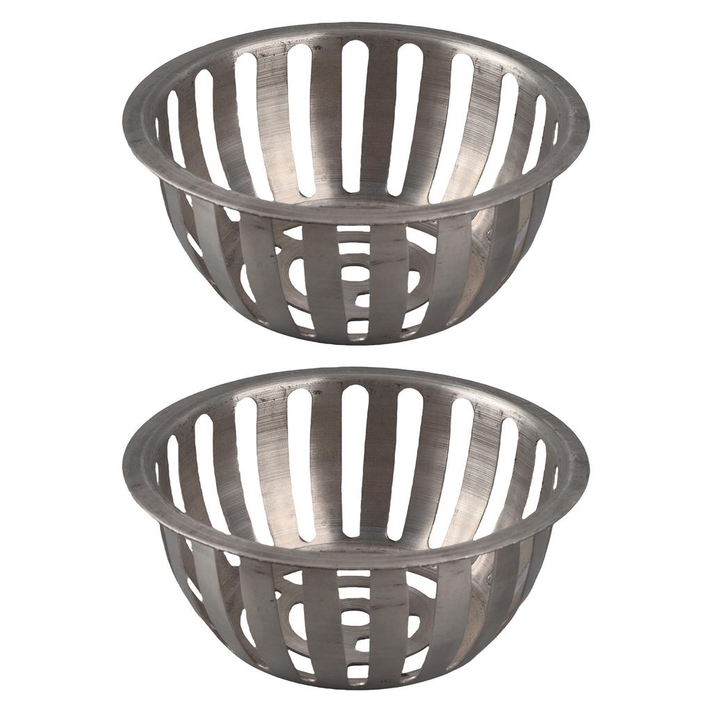 2pcs Stainless Steel Round Shape Anti Blocking Roof Drain Floor Drain for Garden Balcony