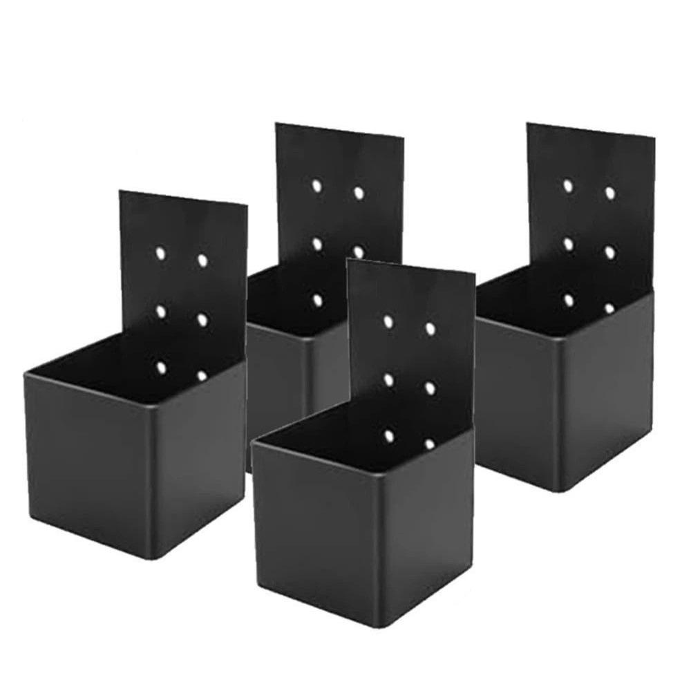 Durable Black Pergola Bracket Wall Mounted Durable Deck Railing Connector Metal Heavy Duty Pergola Accessories Outdoor