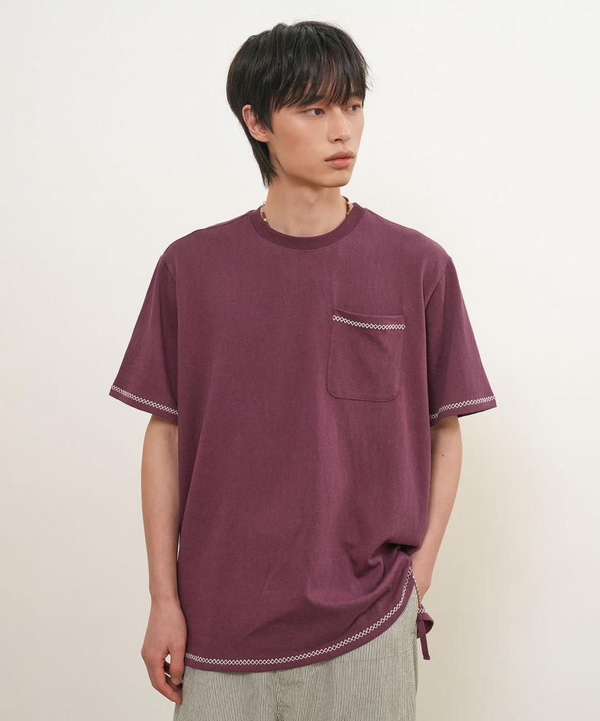 GENERALIDEA Unisex Stitch Point Pocket T-Shirt [3 Colors] / Gf1Uts008