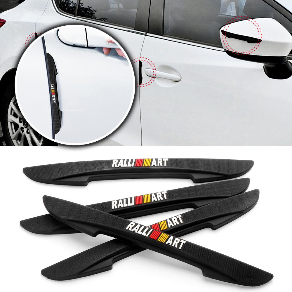 gjbf4 4pcs Car Styling Door Anti-collision Bumper Strip Sticker Accessories For Mitsubishi Ralliart Lancer Outlander ASX Galan Colt