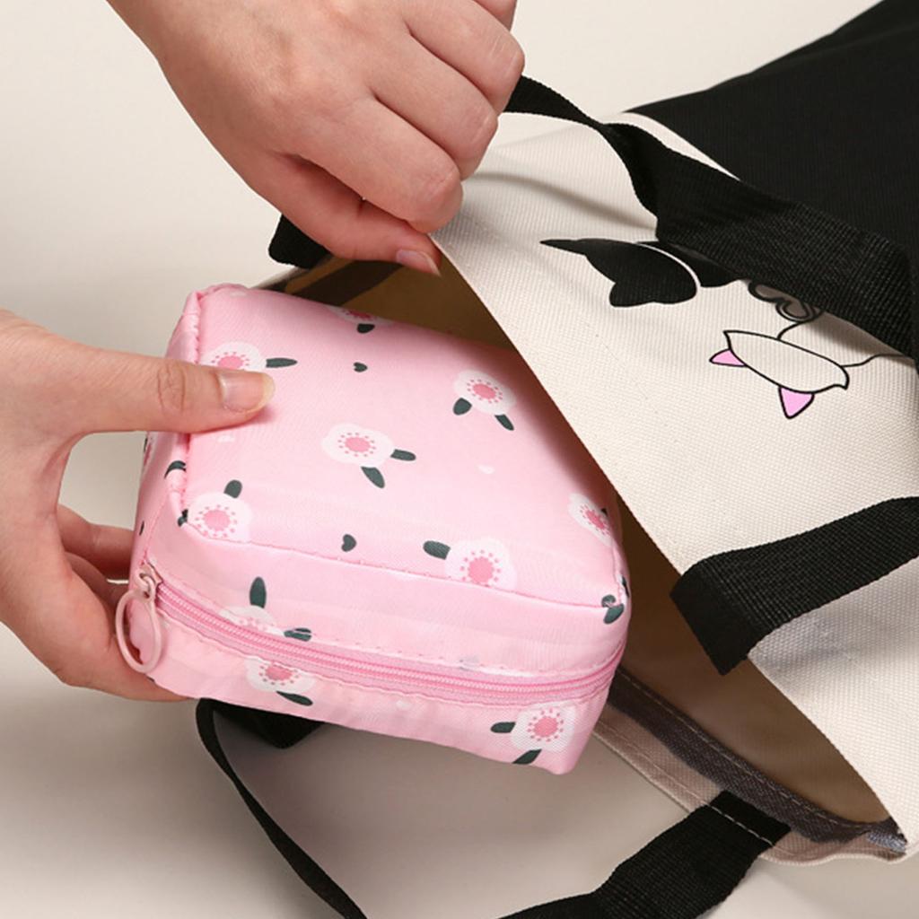 Portable Feminine Hygiene Pouches Convenient Sanitary Napkin Pouches for Discreet Storage of Feminine Products