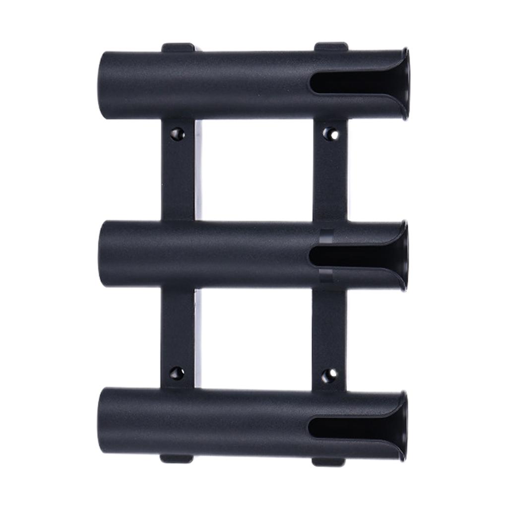 Настенный держатель для удочек, кронштейн, туба на 3 удилища, пластиковые стойки для удочек для лодки, черная подставка для удочек