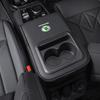 BTSN5 Car Armrest Box Cushion Leather Soft Pad With Cup Holder For Skoda Kylaq Elroq Octavia Enyaq Kamiq Scala Rapid Superb Karoq Yeti