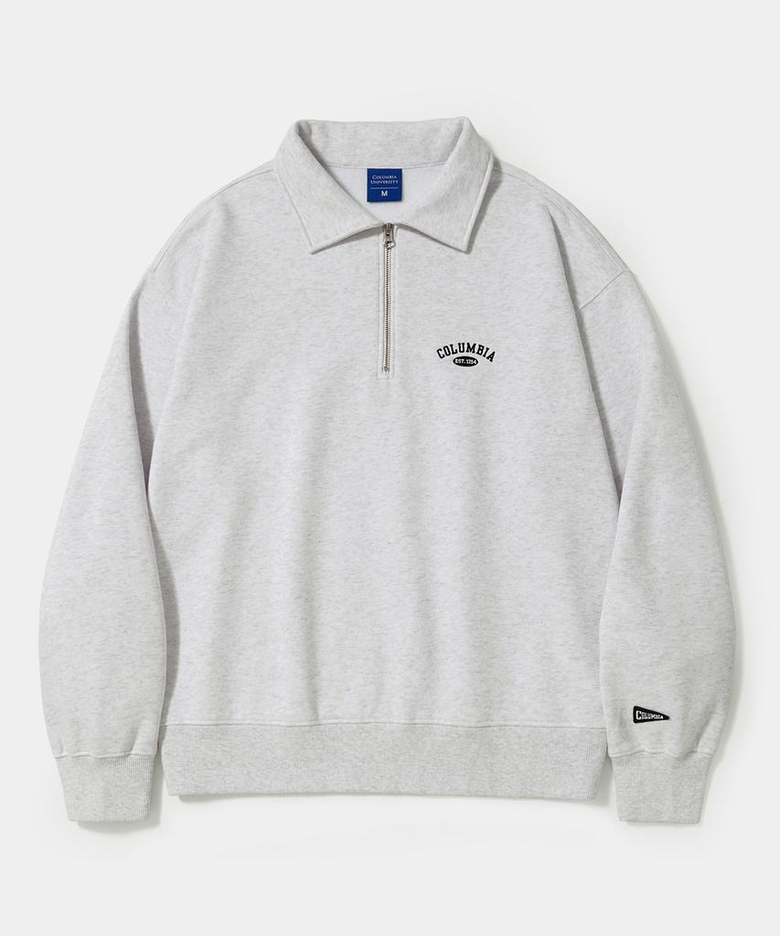 Толстовки Columbia University Cu Arch Fleece с молнией до середины_Светлый меланж