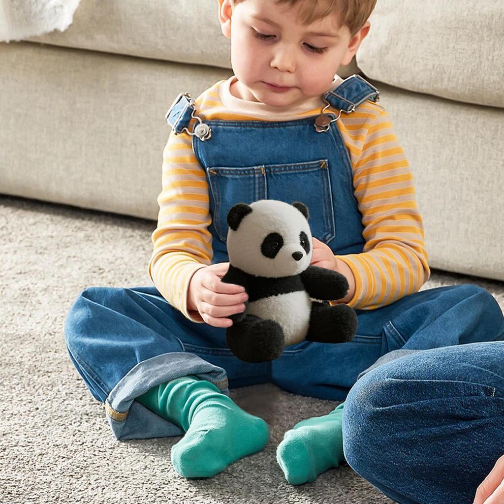 Panda Bear Stuffed Animal Panda Doll Soft Realistic Doll for Emotional Comfort Stress Hug Support Student Psychology Classroom