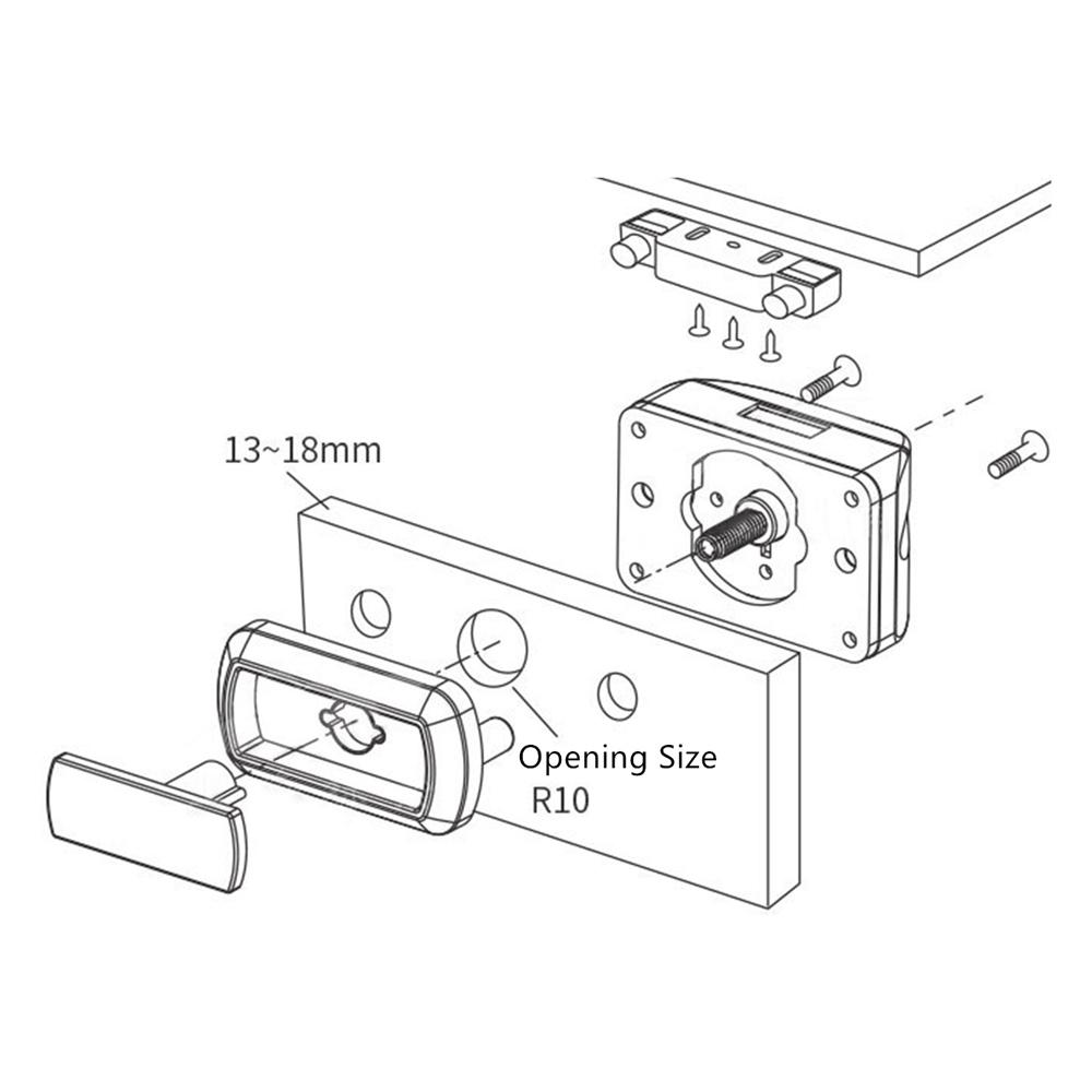 Кнопочный замок-защелка для шкафа для автодома, кемпера, каравана, яхты