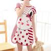 Sleeping Dress Cartoon Pattern Cute Female Round Neck Nighty Dress for Bedroom