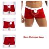 Мужской костюм Санта-Клауса на Рождество для взрослых, шорты-боксеры, нижнее белье для косплея