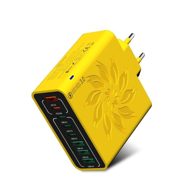 High Speeded USB Charger Adapter 8 Port Intelligent Power Delivery For Simultaneous Smartphones Tablets Multiple Devices