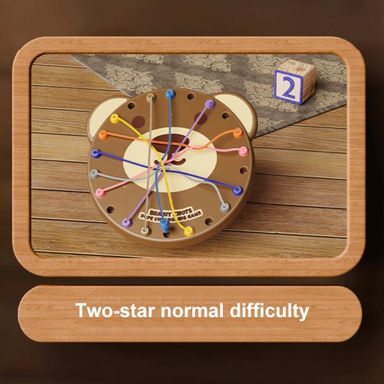 Kids Bear Rope Untangling Game Logic Thinking Focus Training Rope Board Game Parent-children