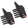 10pcs 2inch A Type Black Multifunctional Plastic Spring Clamp Clip DIY Woodworking Tool