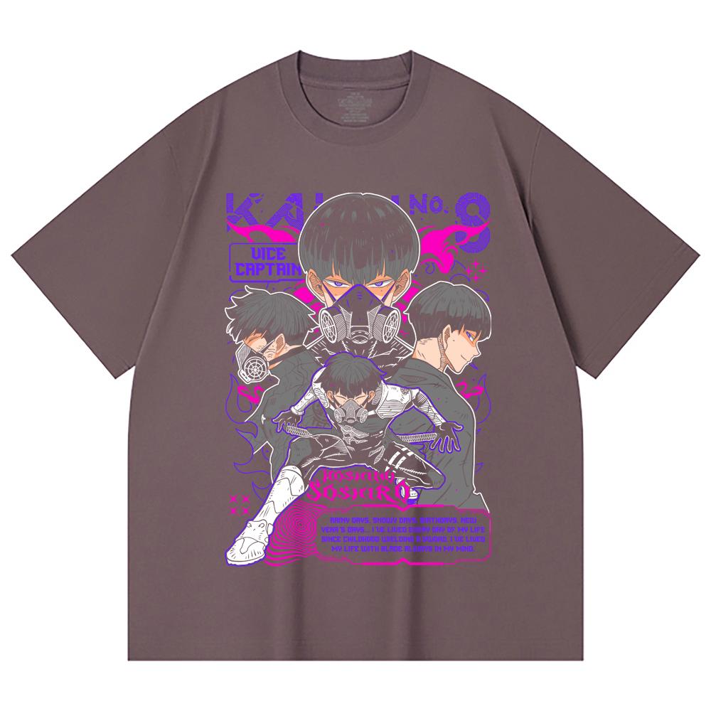 230 Gsm 100% Cotton Kaiju No 8 V10 Soshiro Print Unisex Heavy Cotton T Shirt