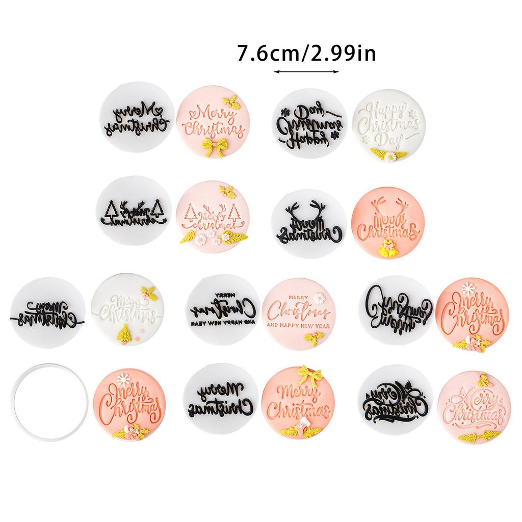 Рождественские формочки для печенья с помадкой и английскими поздравлениями. Пищевые формы для выпечки, подходящие для праздничных угощений.