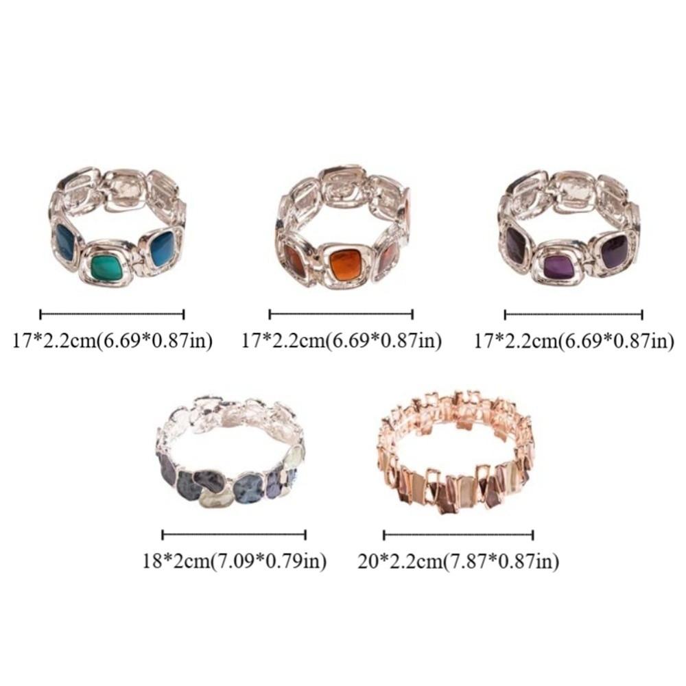 Elastic Colored Oil Rose Bracelet Waterproof Women's Hand Bracelet  Gifts for Women Girl