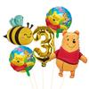 5 шт. Мультяшный Винни Пух Пчела Воздушный шар Винни Вечеринка Принадлежности Медведь Вечеринка Воздушные шары для Детского душа День рождения Украшения для вечеринки