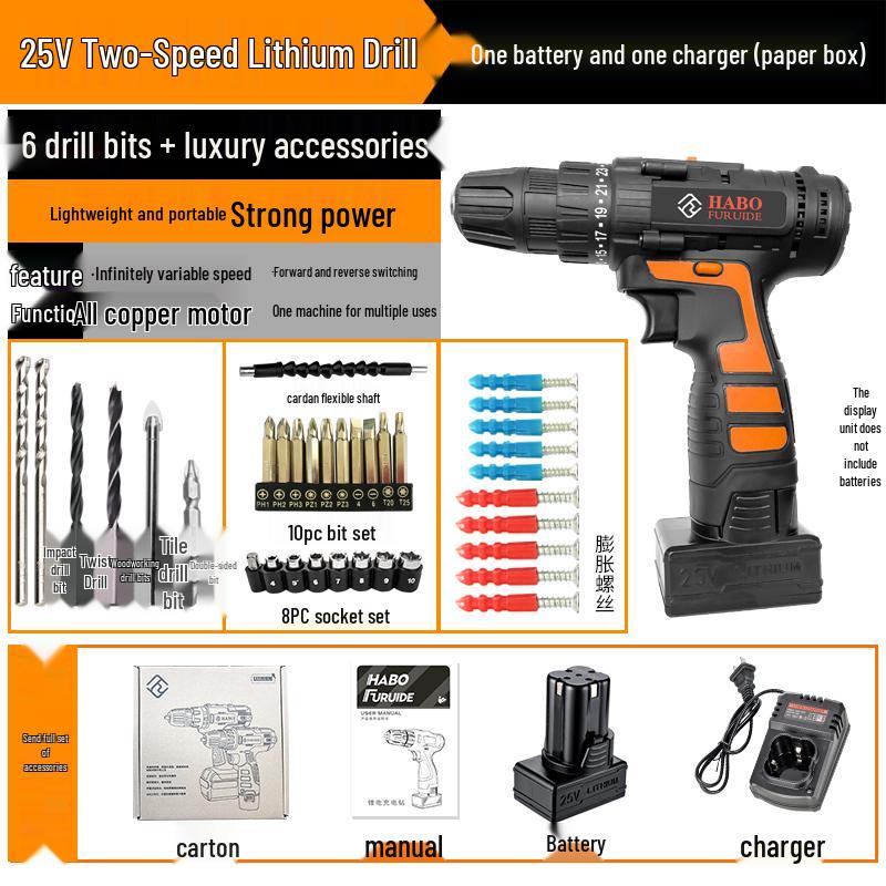 12V Rechargeable Lithium Impact Drill and Electric Screwdriver/Wrench Combo