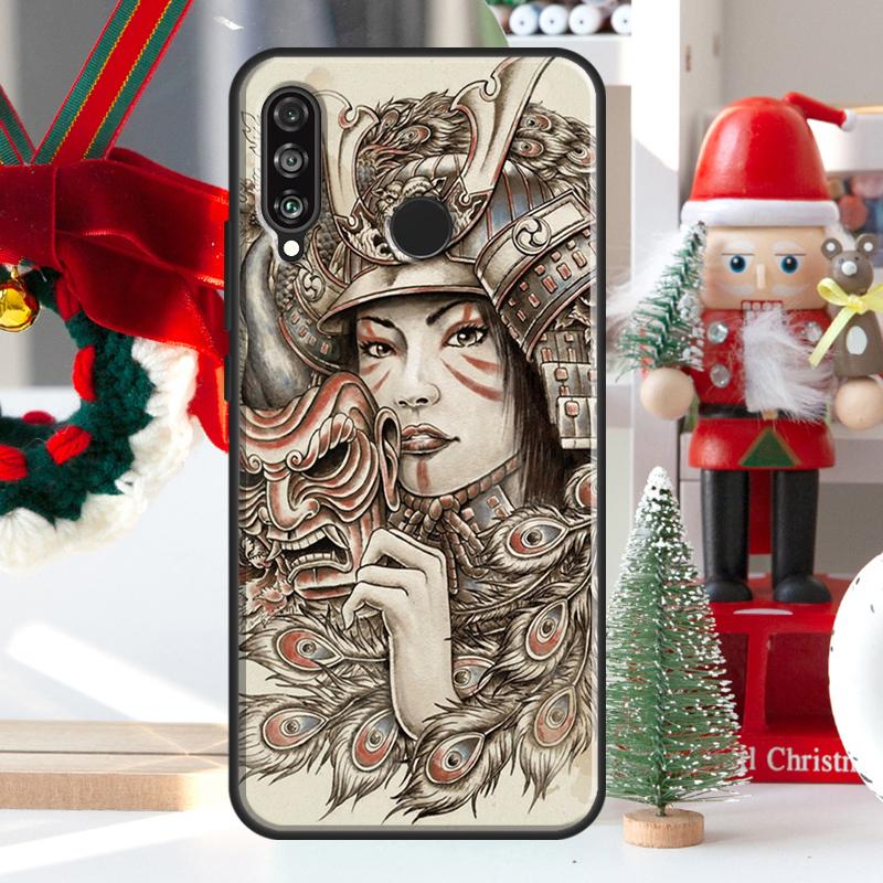 Japanese Samurai Warrior For Huawei Nova 7i 8i 11i 12i 12s Y73 Y70 Y90 Y60 Y72 Y61 Y91 9 10 SE P30 Pro P40 Lite Case