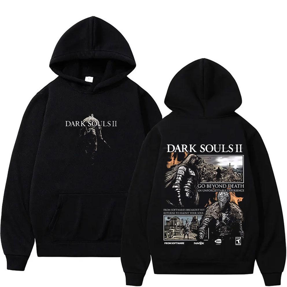Game Dark Souls Merch Hoodie Unisex Vintage Gothic Rock Long Sleeve Sweatshirt Male Fashion Punk Oversized Hoodies Streetwear